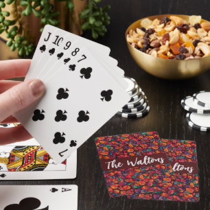 Personalized Vibrant Autumn Leaves Playing Cards