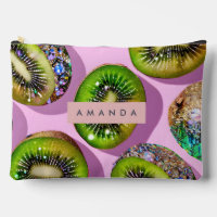 Personalized Vibrant Glitter Kiwi Pop Art Design