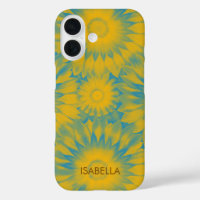 Personalized Vibrant Sunflower Tie-Dye Art