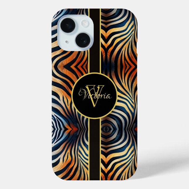 Personalized Vibrant Zebra Stripes: Colourful  Case-Mate iPhone Case (Back)