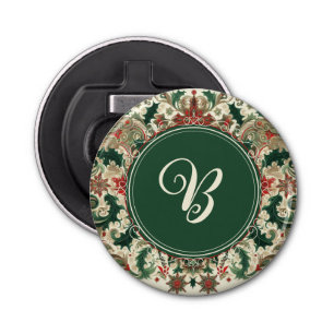 Personalized Victorian/Classic/Vintage Christmas Bottle Opener