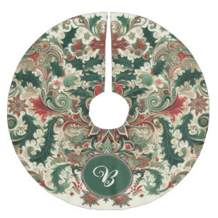 Personalized Victorian/Classic/Vintage Christmas Brushed Polyester Tree Skirt