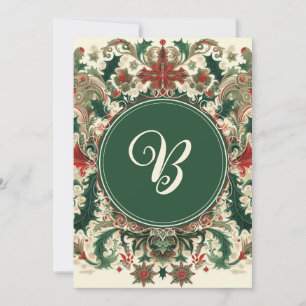 Personalized Victorian/Classic/Vintage Christmas Holiday Card
