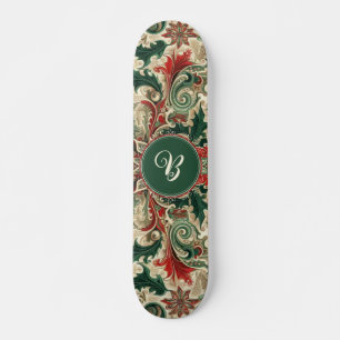 Personalized Victorian/Classic/Vintage Christmas Skateboard