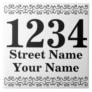 Personalized Victorian Street Address Tile