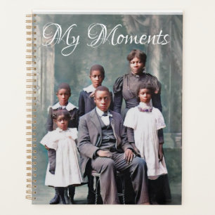Personalized Victorian Style Planner Black Family