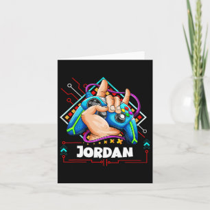 Personalized Video Game Design- Boys Named Jordan Card