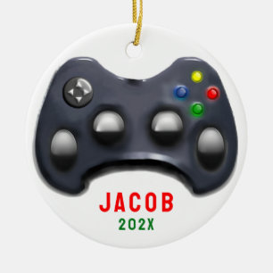 Personalized Video Gamer 2024 Collectable Ceramic Ornament