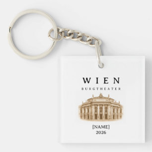Personalized Vienna Burgtheater Name & Year Keychain
