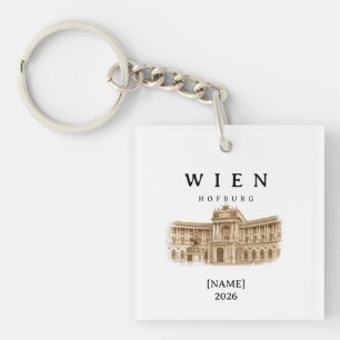 Personalized Vienna Hofburg Name & Year Keychain