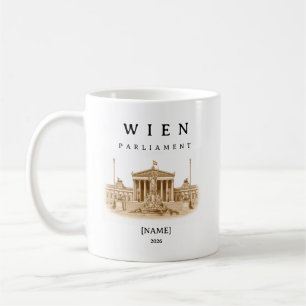 Personalized Vienna Parliament Mug Name & Year