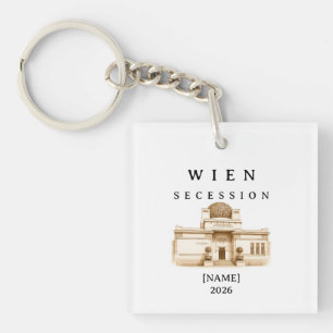 Personalized Vienna Secession Name & Year Keychain