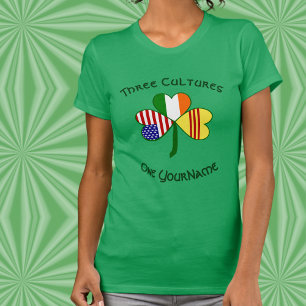 Personalized Vietnam Ireland USA Shamrock Women T-Shirt