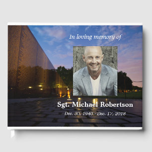 Personalized Vietnam Veteran  Memorial Guest Book
