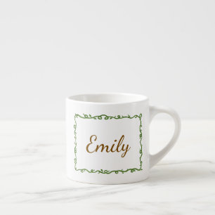 Personalized Vine Espresso Cup
