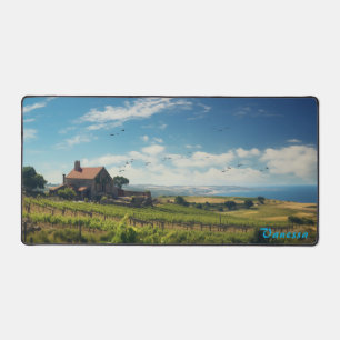 Personalized Vineyard Desk Mat