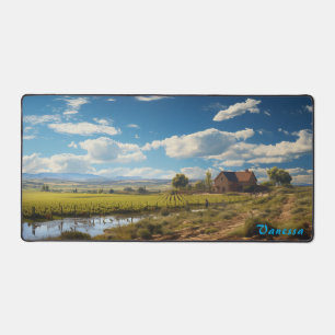 Personalized Vineyard Desk Mat
