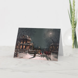 Personalized Vintage 1880 Victorian Christmas Card