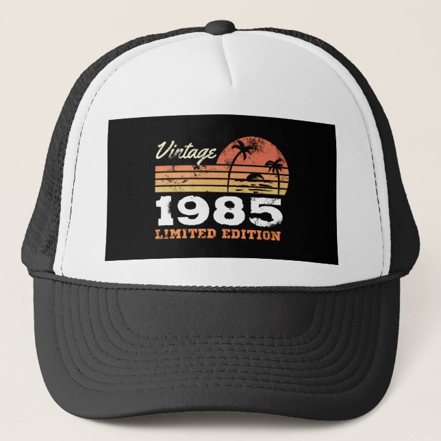 Personalized Vintage 1985 Limited Edition Trucker Hat (Front)