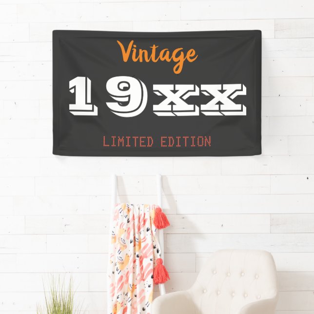 Personalized Vintage 19XX Limited Edition Gift  Banner (Insitu)
