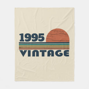 Personalized vintage 30th birthday gift fleece blanket