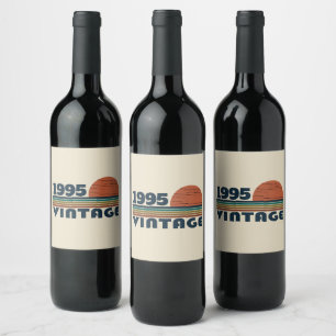 Personalized vintage 30th birthday gift wine label