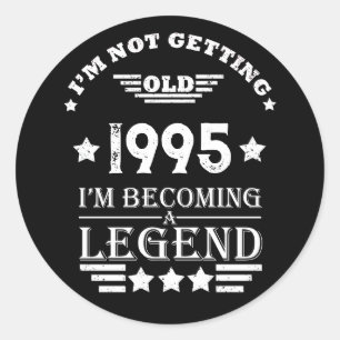 Personalized vintage 30th birthday gifts classic round sticker
