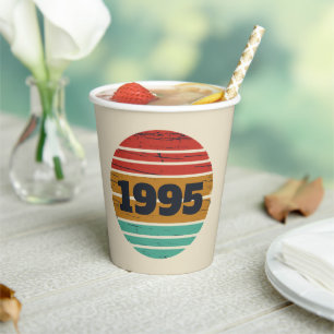 Personalized vintage 30th birthday gifts paper cups