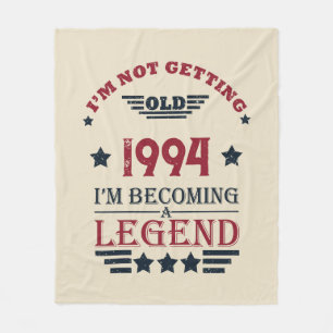 Personalized vintage 30th birthday gifts red fleece blanket