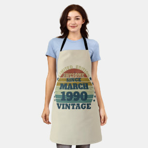 Personalized vintage 35th birthday party apron