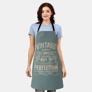 Personalized vintage 35th birthday party apron