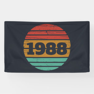 Personalized vintage 35th birthday party banner