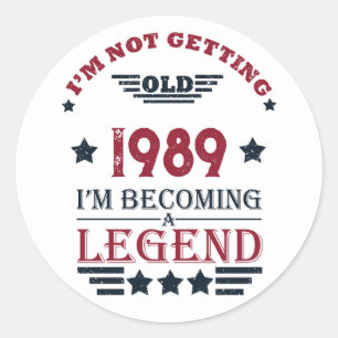 Personalized vintage 35th birthday party  classic round sticker