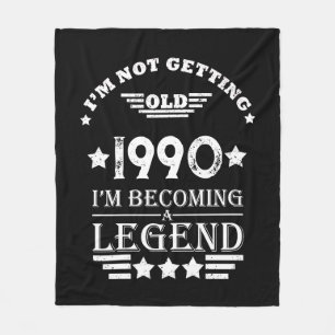 Personalized vintage 35th birthday party fleece blanket