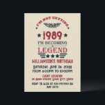 Personalized vintage 35th birthday party  invitation<br><div class="desc">Add some originality with this limited edition, premium-quality, classic, retro, and vintage-looking birthday graphic design featuring a cool typography font. It's a great gift idea for men, women, husbands, wives, girlfriends, and boyfriends who will love this one-of-a-kind piece of art. A unique and funny holiday gift for your birthday party....</div>