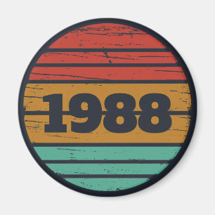 Personalized vintage 35th birthday party magnet