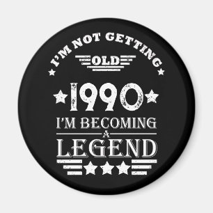 Personalized vintage 35th birthday party magnet