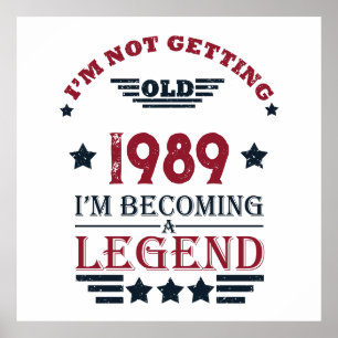 Personalized vintage 35th birthday party  poster