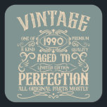 Personalized vintage 35th birthday party square sticker<br><div class="desc">Add some originality to your wardrobe with this vintage birthday graphic design featuring awesome typography font lettering. It's a great gift idea for men,  women,  husbands,  wives,  girlfriends,  and boyfriends who will love this unique artwork. It makes an amazing and fun holiday present for your birthday party.</div>