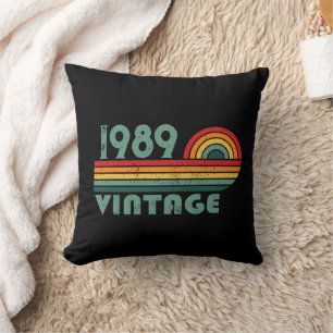 Personalized vintage 35th birthday party throw pillow