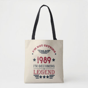 Personalized vintage 35th birthday party  tote bag