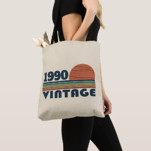 Personalized vintage 35th birthday party tote bag