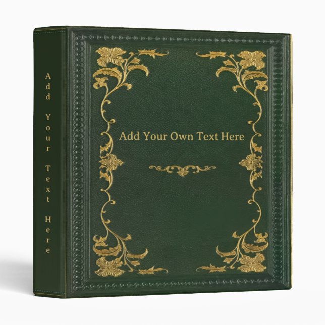 Personalized Vintage 3-Ring Binder (Front/Spine)