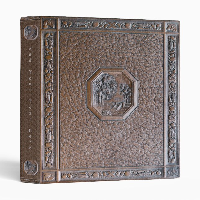 Personalized Vintage 3-Ring Binder (Front/Spine)