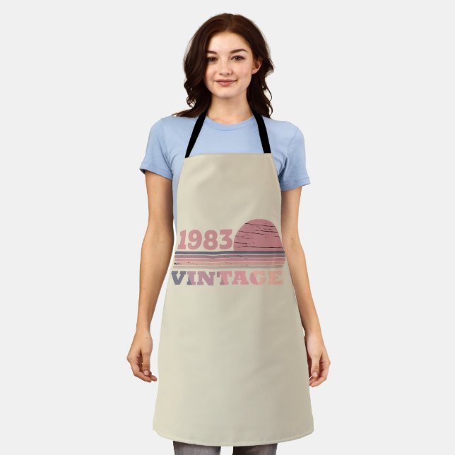 Personalized vintage 40th birthday gifts apron (Worn)