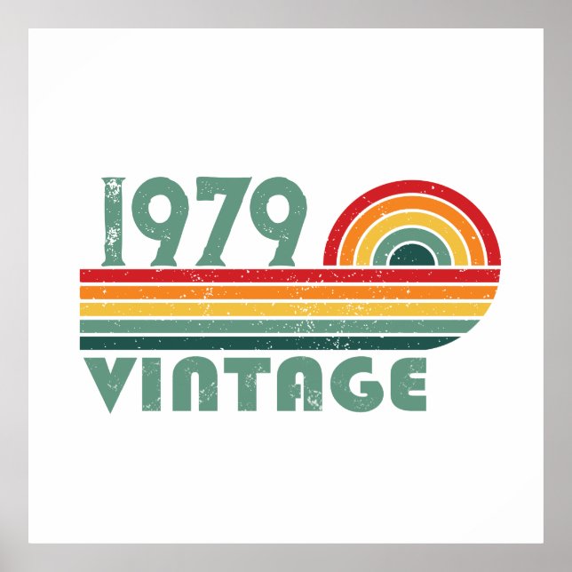 Personalized vintage 45th birthday gifts poster (Front)