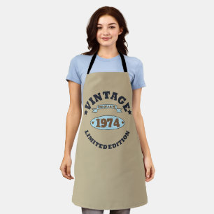 Personalized vintage 50th birthday gift apron