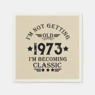 Personalized vintage 50th birthday gifts napkin