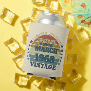 Personalized vintage 55th birthday gift can cooler