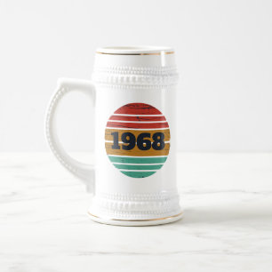 Personalized vintage 55th birthday party beer stein